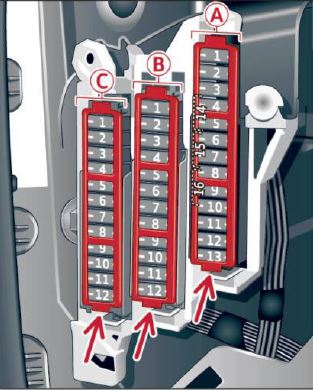 Audi A6 C7 2011 2017 skrzynka bezpieczników Schematy bezpieczników