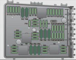 Audi A3 8P (2003-2013) – skrzynka bezpieczników - Schematy bezpieczników