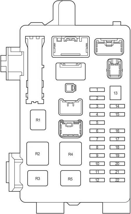 Toyota Avensis T25 (2003-2009) – Skrzynka Bezpieczników - Schematy Bezpieczników