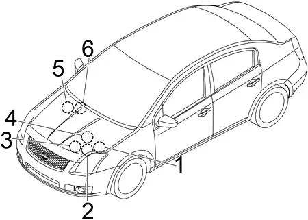 Nissan Sentra (2007-2012) - skrzynka bezpieczników