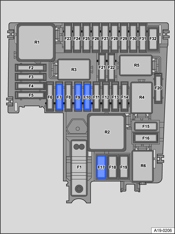 Schemat skrzynki bezpieczników Volkswagen ID.4 i ID.5