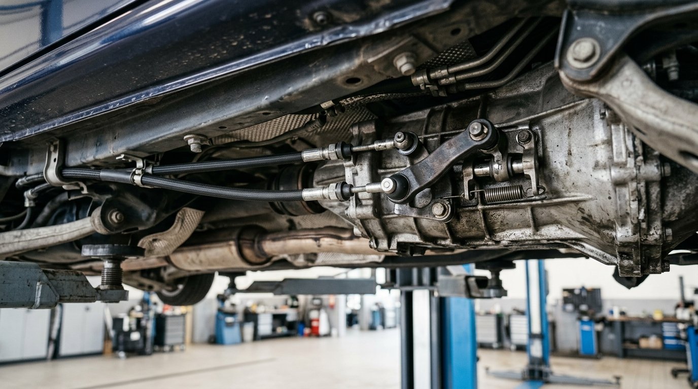 Mechanizm zmiany biegów przy skrzyni manualnej z linkami